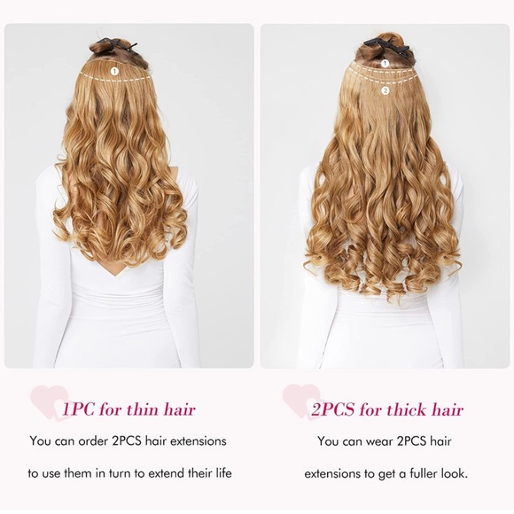 Invisible Wire Hair Extensions with Transparent Headband Adjustable - Picture 7 of 14